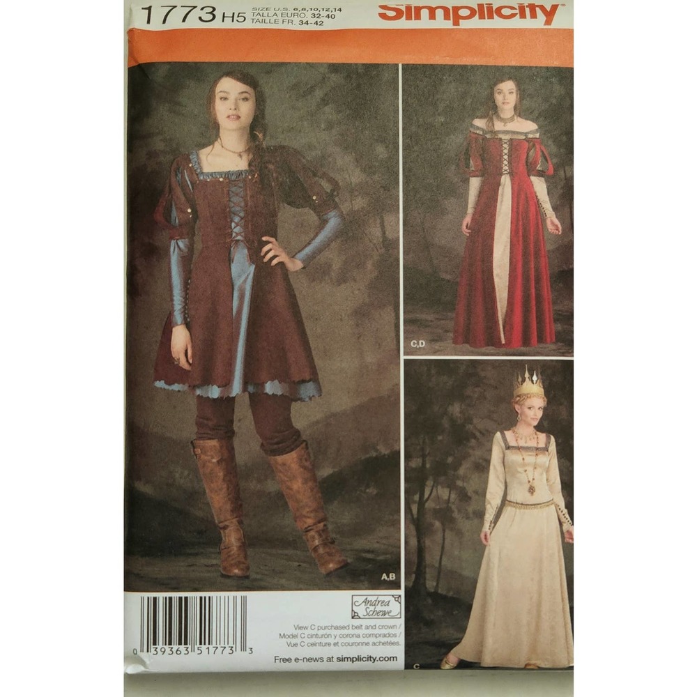 Simplicity 1773 H5 Size 6-14 Ladies Costume